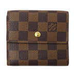 Louis Vuitton Wallet Damier Bifold Portefeuille Elise Brown