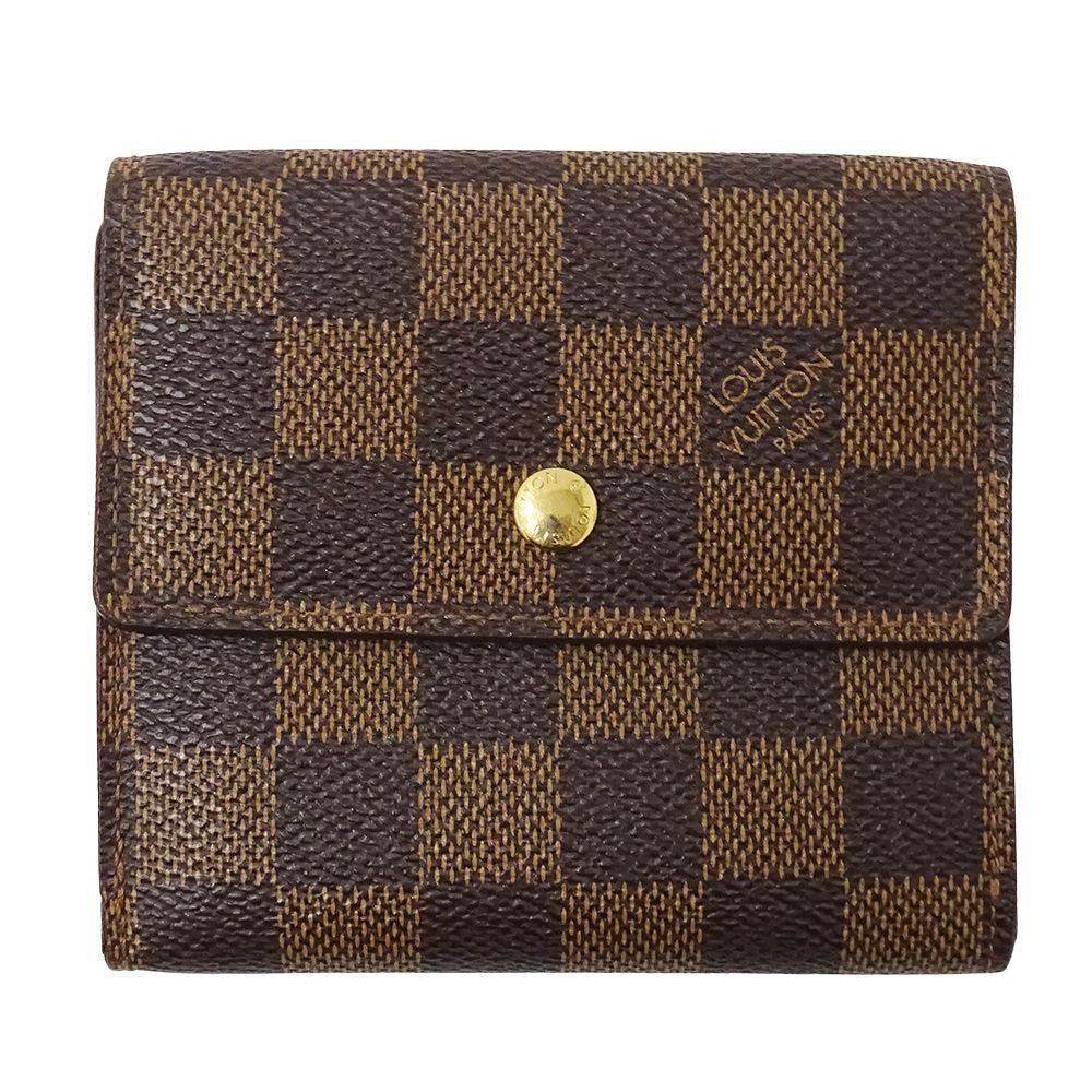 Louis Vuitton Wallet Damier Bifold Portefeuille Elise Brown