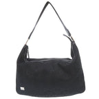 Gucci Horsebit Pattern Canvas Black Shoulder Bag 1563