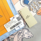 Hermes Carre 90 Double Face Della Cavalleria Silk Multicolor Scarf 0993 — view 6