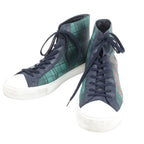 Louis Vuitton Check Tattoo Line 10 Leather High Cut Sneakers Lace Up Shoes