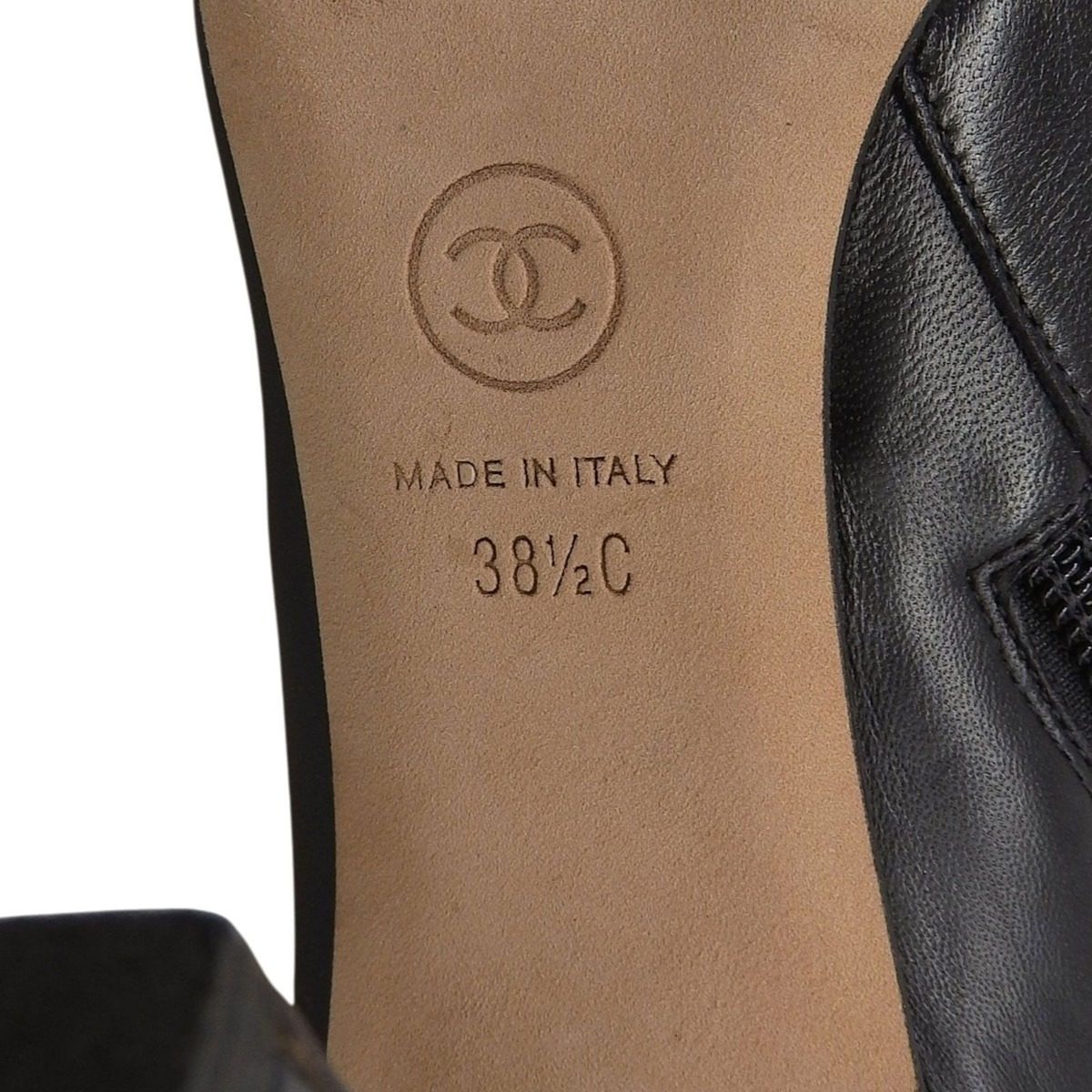 Chanel Camellia Decoration with CC Logo Patent Leather Ankle Boots Booties — view 8