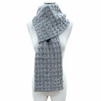 Chanel Cashmere Silk CC Logo Decorated Scarf Shawl Gray Recommended — view 2