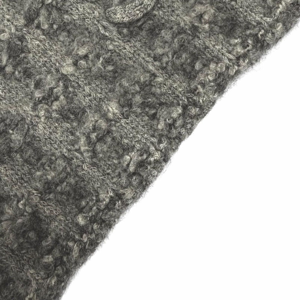 Chanel Cashmere Silk CC Logo Decorated Scarf Shawl Gray Recommended — view 4