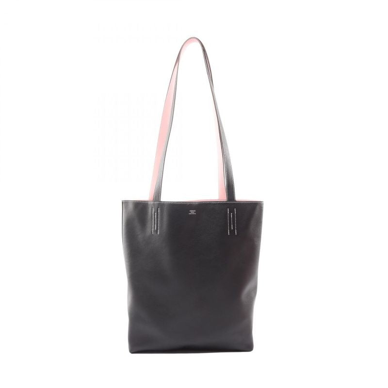Hermes Tote Bag Neo Double Sens 35 Rose Sakura Ebenne Leather — view 2