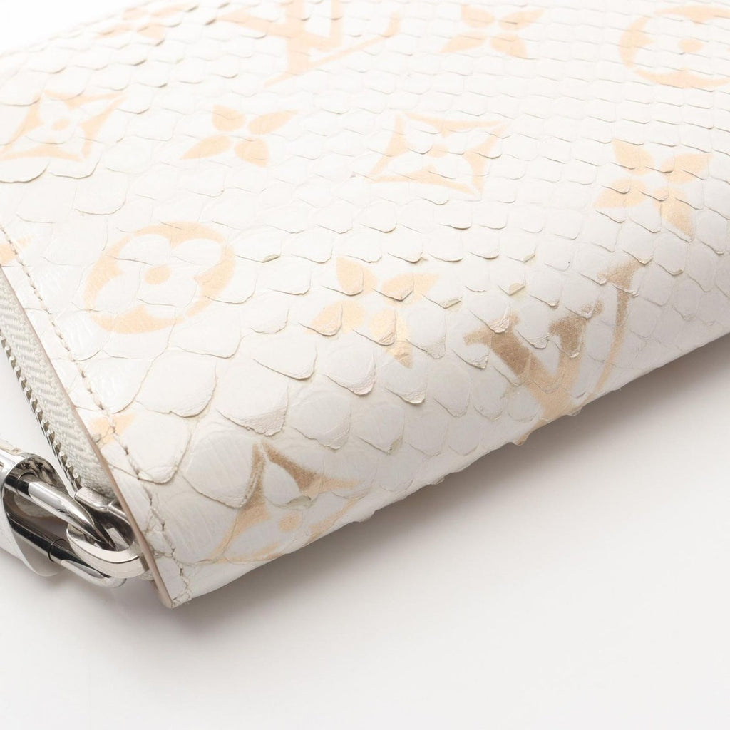 Louis Vuitton Round Wallet Zippy Monogram Exotic Latte White — view 8