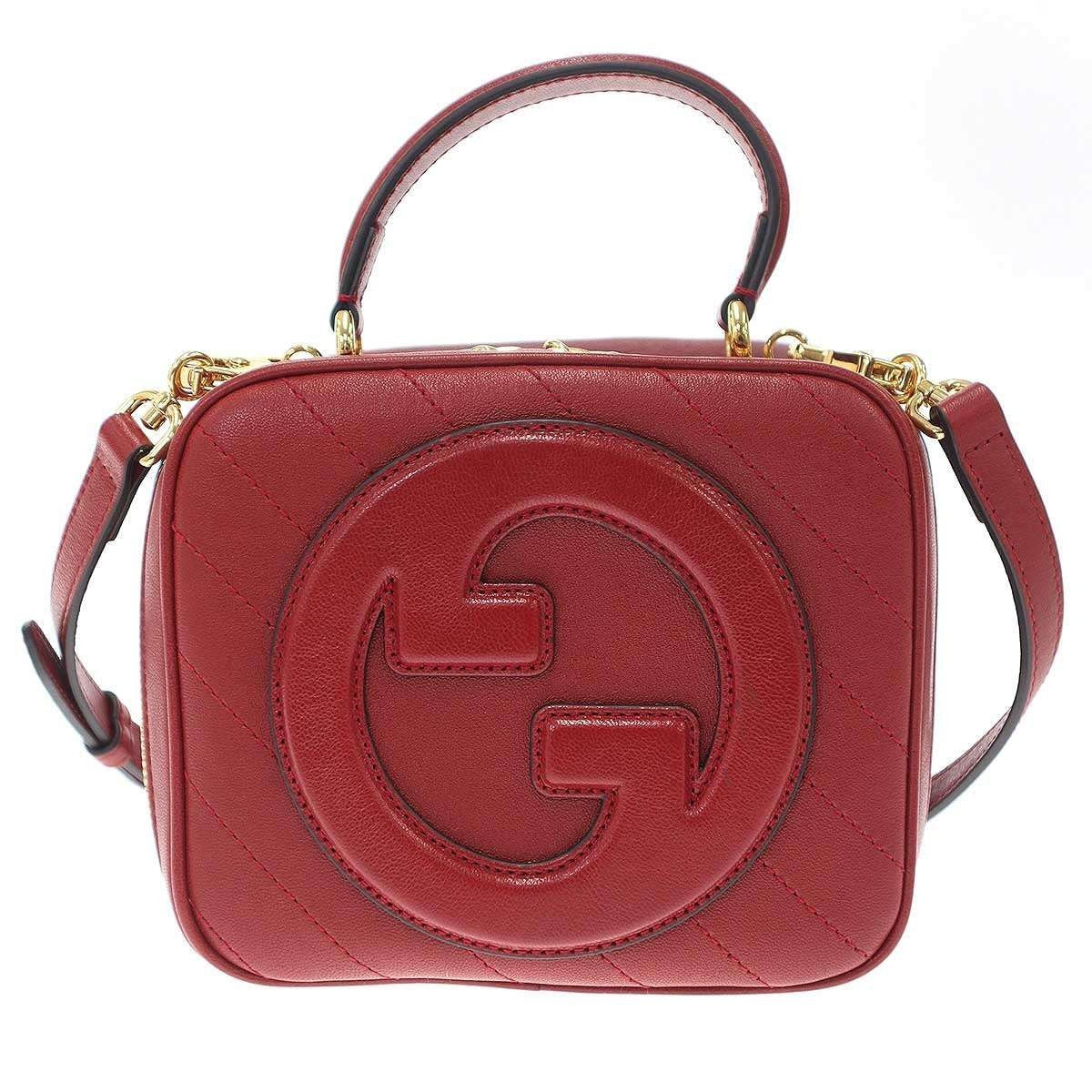 Gucci Blondie Top Handle Shoulder Bag Red