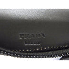 Prada Key Case Dark Brown Leather 6 Rows Zip Around Silver Holder — view 2
