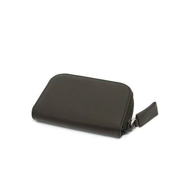 Prada Key Case Dark Brown Leather 6 Rows Zip Around Silver Holder — view 3