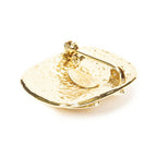 Chanel Cc Square Brooch Gold Plated — view 2