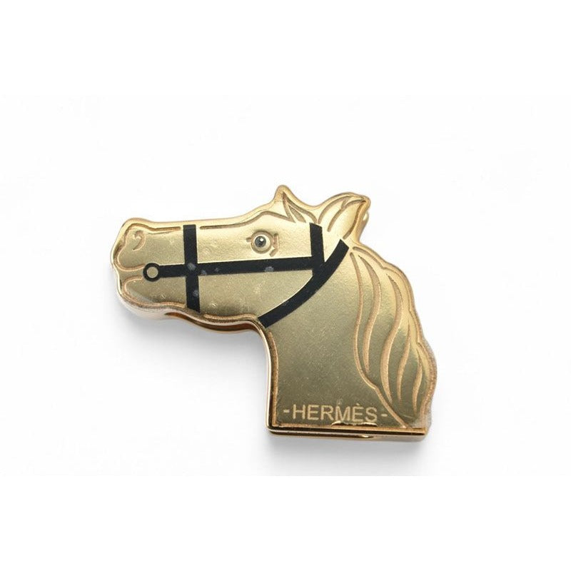 Hermes Scarf Ring Holder Twillye Cadrige Horse Black — view 2