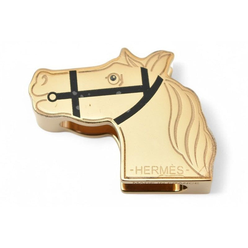 Hermes Scarf Ring Holder Twillye Cadrige Horse Black