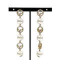 Fendi F Is Earrings Earring Gold Rhinestone Pearl
