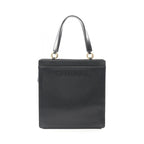 Chanel Tote Bag Black Lambskin Logo Handbag