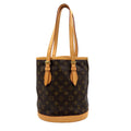 Louis Vuitton Bucket PM Monogram Leather Brown Light Shoulder Bag Gold