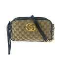 Gucci GG Marmont Quilted Beige Brown Gold Hardware Canvas