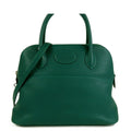 Hermes Bolide 31 Malachite Silver Taurillon 2-Way Shoulder Bag