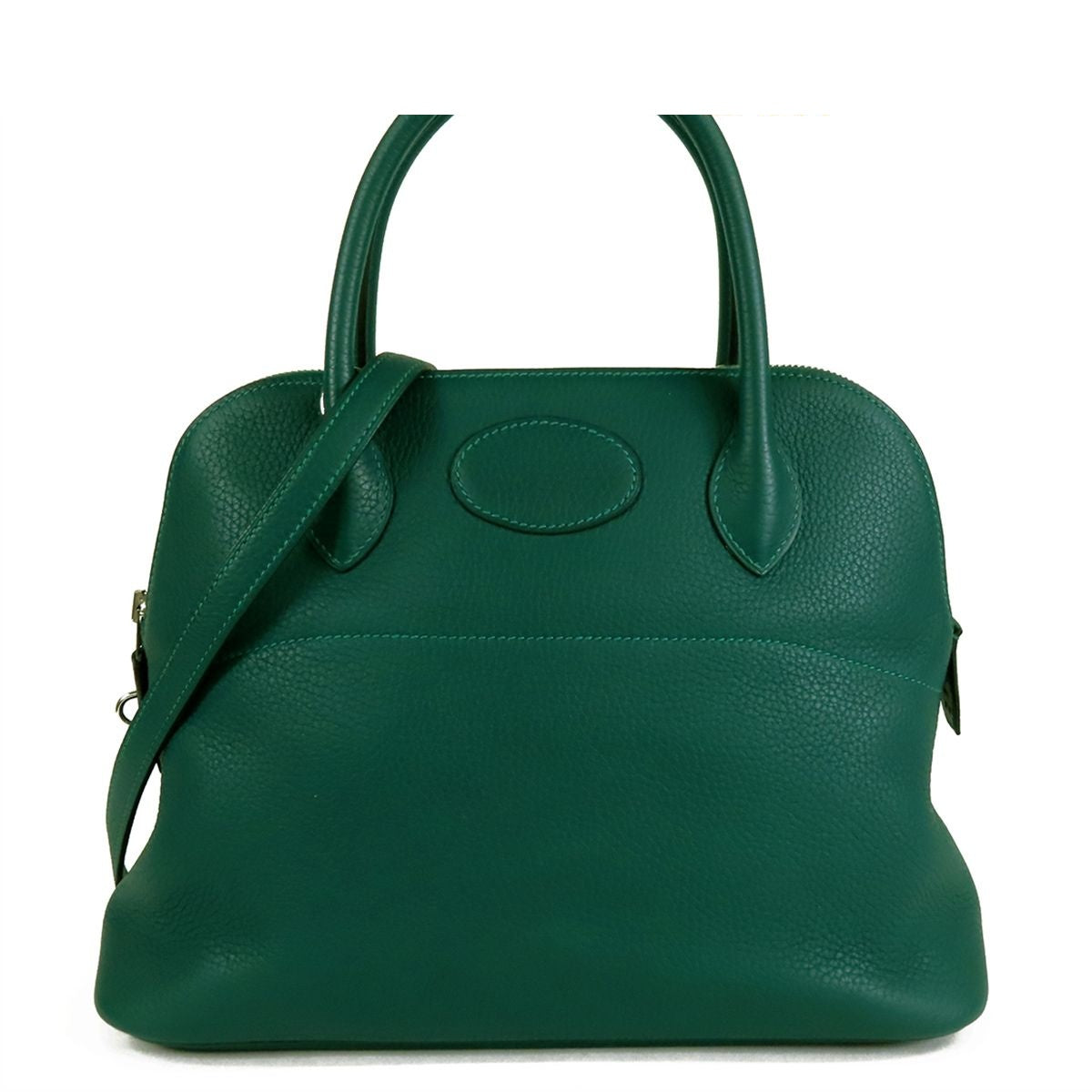 Hermes Bolide 31 Malachite Silver Taurillon 2-Way Shoulder Bag