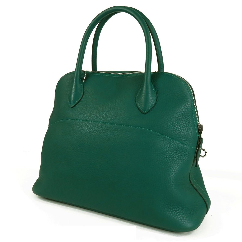 Hermes Bolide 31 Malachite Silver Taurillon 2-Way Shoulder Bag — view 2