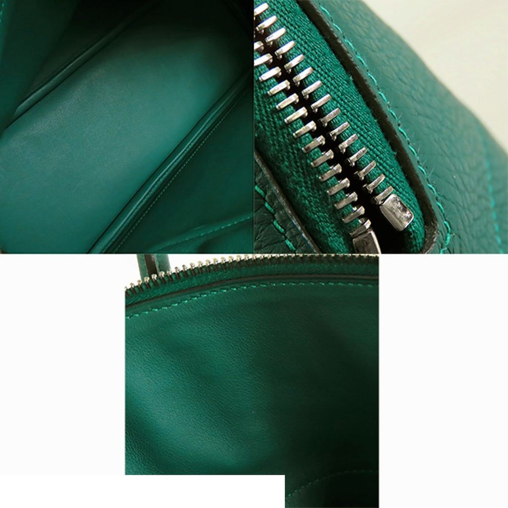 Hermes Bolide 31 Malachite Silver Taurillon 2-Way Shoulder Bag — view 8