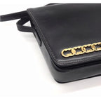 Gucci Leather Logo Shoulder Bag Black — view 4