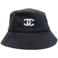 Chanel Coco Mark Bucket Hat Size M Black