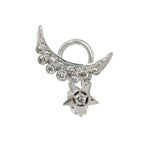 Chanel Comet Diamond Single Earrings 18K White Gold 750 Star Only One Side