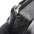 Dior Shoulder Bag CD Diamond Messenger Pouch Black Canvas — view 6