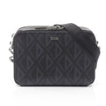 Dior Shoulder Bag CD Diamond Messenger Pouch Black Canvas
