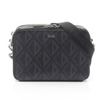 Dior Shoulder Bag CD Diamond Messenger Pouch Black Canvas