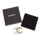 Chanel CC Logo Brooch Metal Gold Antique