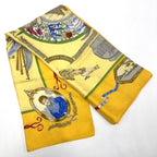 Hermes Carre le Geographe Yellow Silk