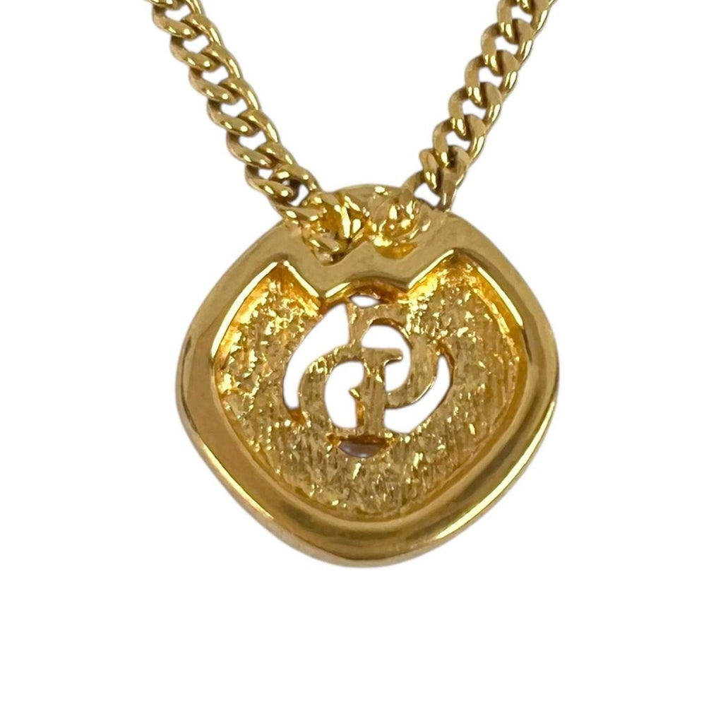 Dior Necklace CD Logo Gold Rhinestone — view 2
