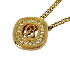 Dior Necklace CD Logo Gold Rhinestone — view 3