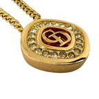 Dior Necklace CD Logo Gold Rhinestone — view 4