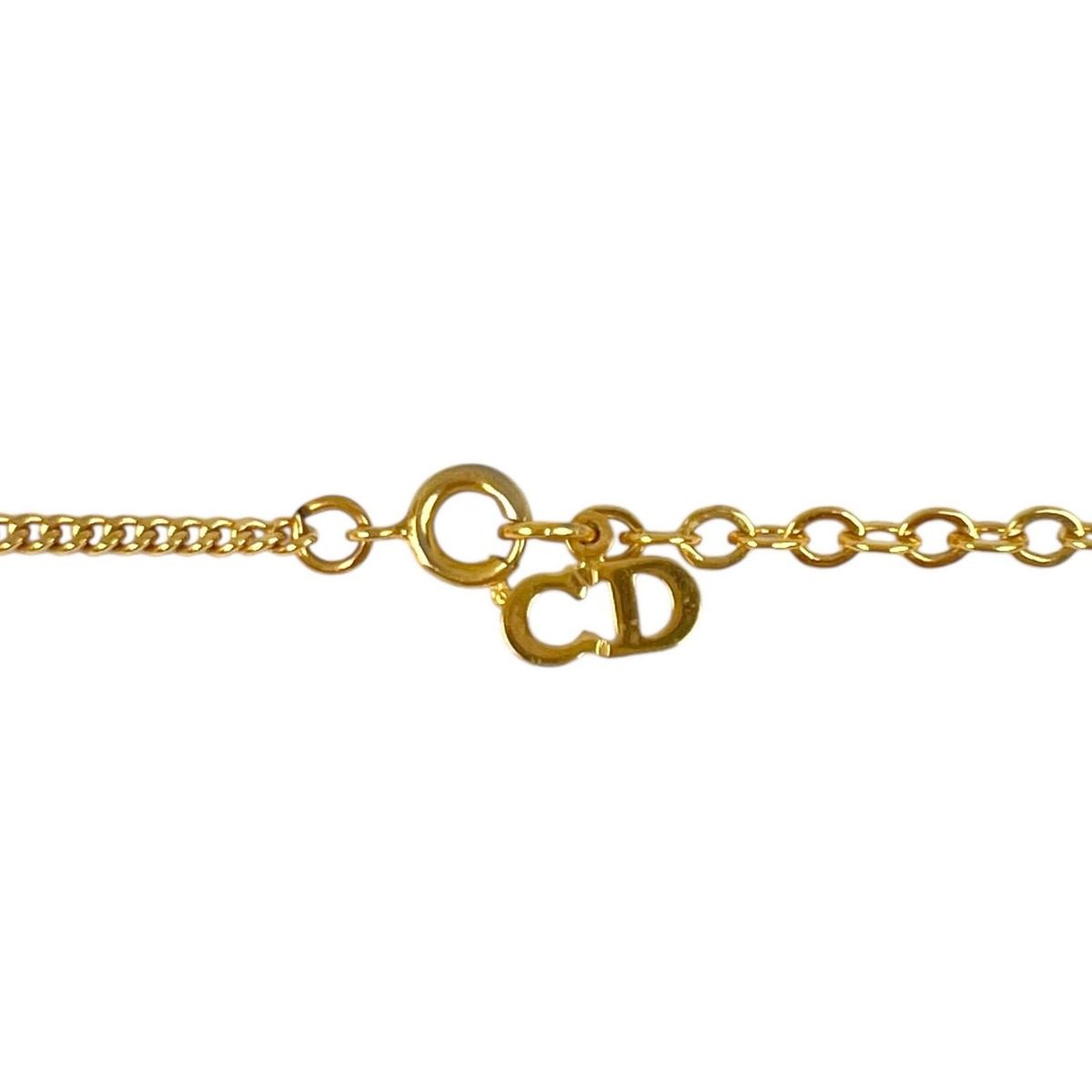 Dior Necklace CD Logo Gold Rhinestone — view 6