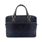 Louis Vuitton Yak Damier Geant Noir Leather Nylon Black Business Bag Silver