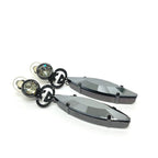 Gucci Earrings GG Crystal Bijou Metal Black
