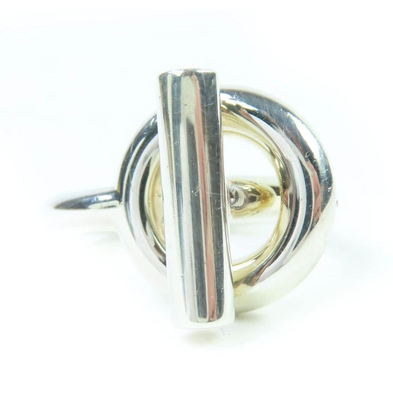 Hermes Echape MM 925 Ring Silver 51 With Case