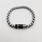 Louis Vuitton Monogram Eclipse Chain Bracelet Silver