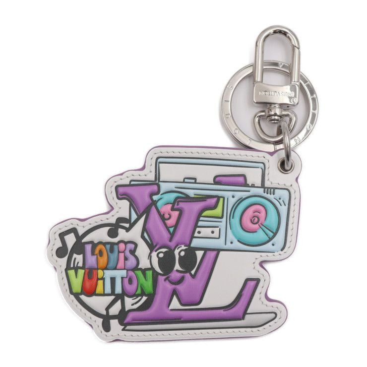 Louis Vuitton Monogram Commix Key Holder Mp3456 Leather White Multicolor Silver