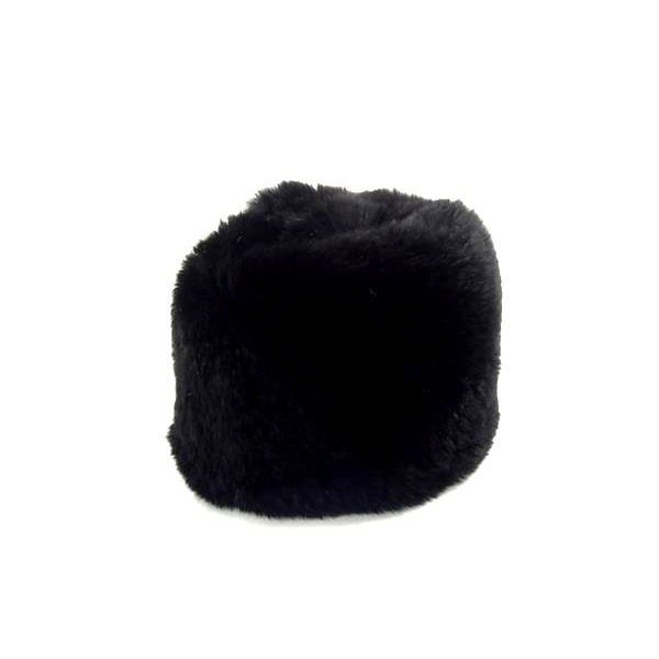 Chanel CC Logo Rabbit Fur 100% Fur Bangle Black Bracelet — view 2