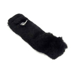 Chanel CC Logo Rabbit Fur 100% Fur Bangle Black Bracelet — view 3