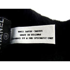 Chanel CC Logo Rabbit Fur 100% Fur Bangle Black Bracelet — view 5