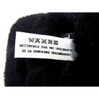 Chanel CC Logo Rabbit Fur 100% Fur Bangle Black Bracelet — view 6