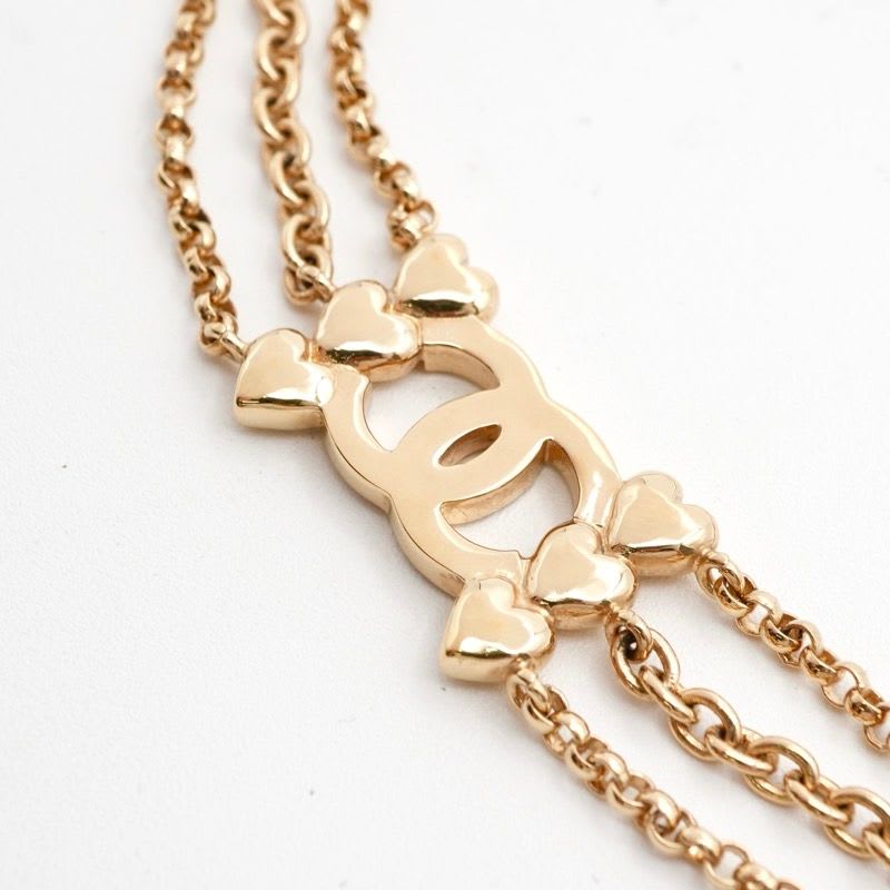 Chanel Choker Gold Coco Mark Rhinestone Heart — view 5