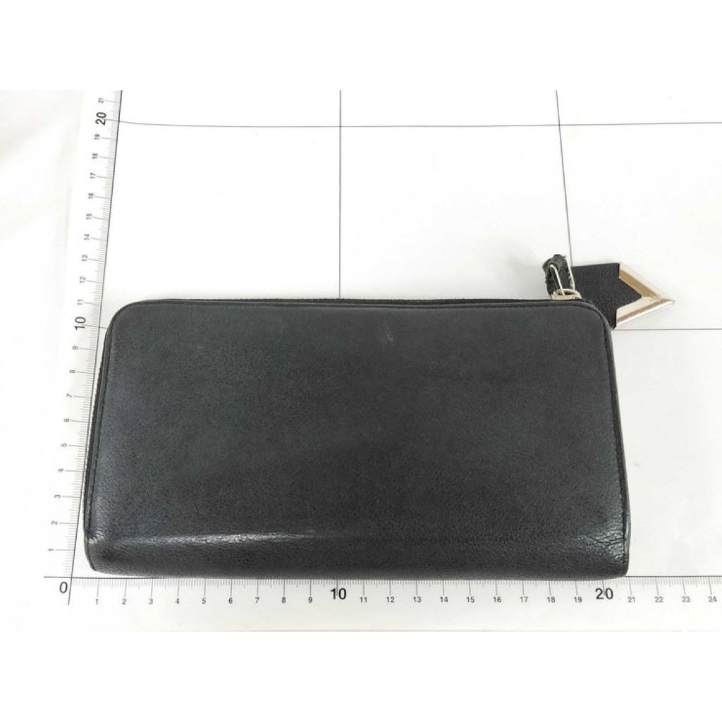 Louis Vuitton Wallet Portefeuille Comet Black Leather L-shaped Zipper Silver — view 2
