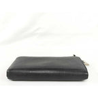 Louis Vuitton Wallet Portefeuille Comet Black Leather L-shaped Zipper Silver — view 3