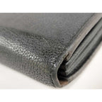 Louis Vuitton Wallet Portefeuille Comet Black Leather L-shaped Zipper Silver — view 4