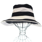 Hermes Cotton Linen Hat Black and White 57 — view 2